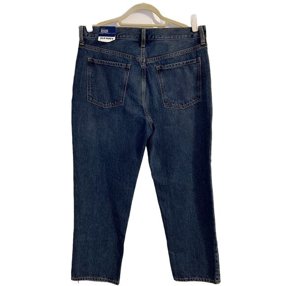 Old Navy Jeans Women's Size 8 High-Rise Slouch Straight Leg Cropped Button Fly - Picture 2 of 6